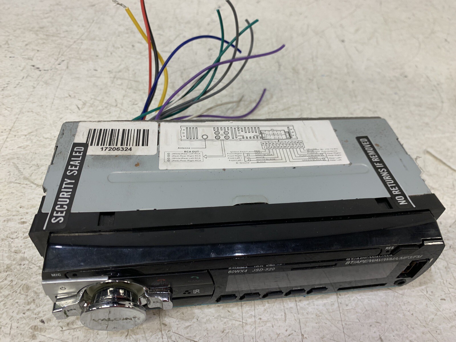 JSD-520 radio stereo USB AUX Digital Media Receiver head unit single din tested
