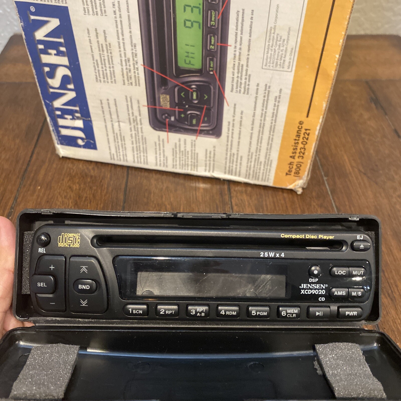 Jensen XCD9020 4 Channel AM/FM CD Receiver Detachable Face Plate 100 Watts NIB