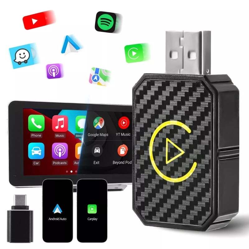 Wireless CarPlay Adapter for Apple iPhone USB Adapter Plug In-Dash Units