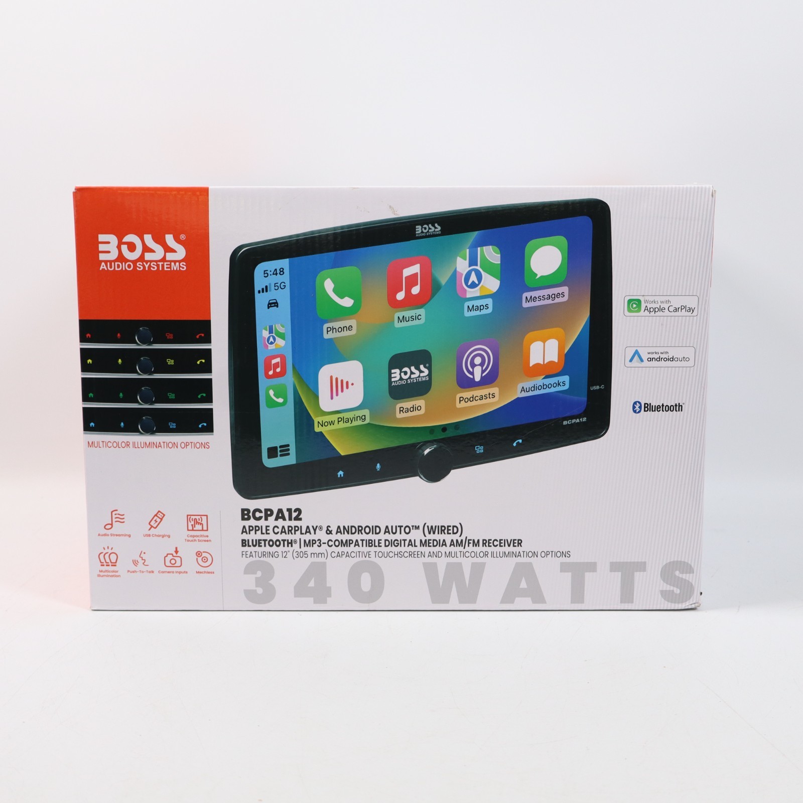 BOSS Audio Systems BCPA12 12” Car Stereo CarPlay Android Tesla Polaris FJCruiser