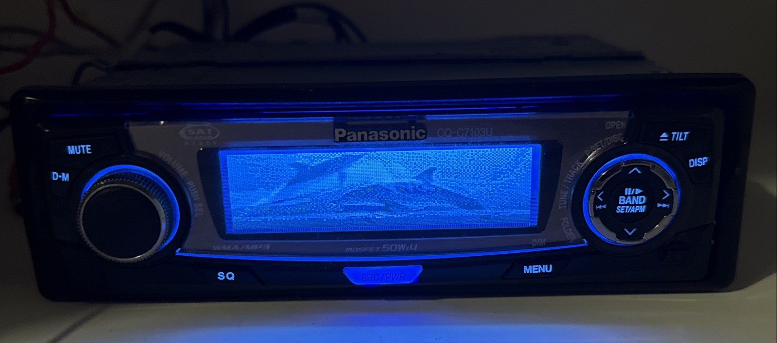 Panisonic CQ C7103U car stereo deck Race Cars On 3D Matrix Display 50×4 TESTED