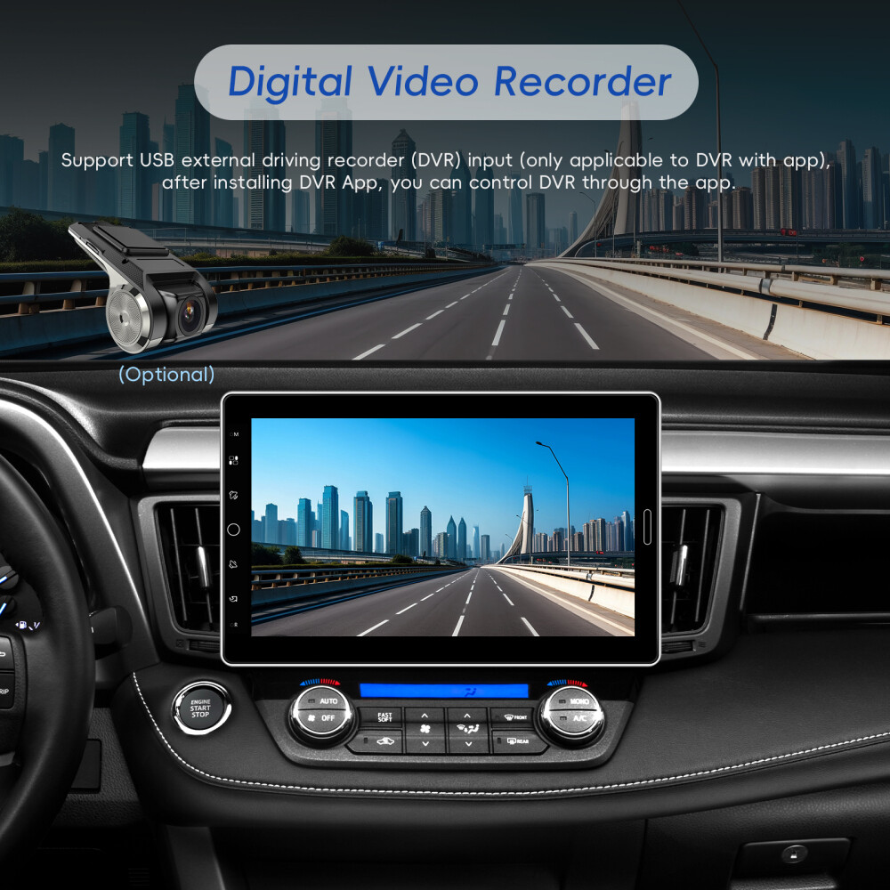 10.1″ Carplay Car Stereo Radio Single 1Din Rotatable Touch Screen Bluetooth MP5