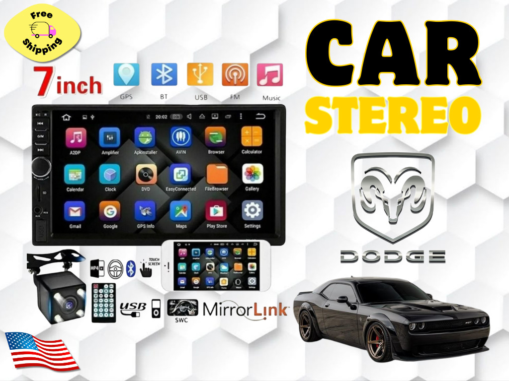 For all DODGE car stereo MP5 Player with USB/AUX Wireless FM black