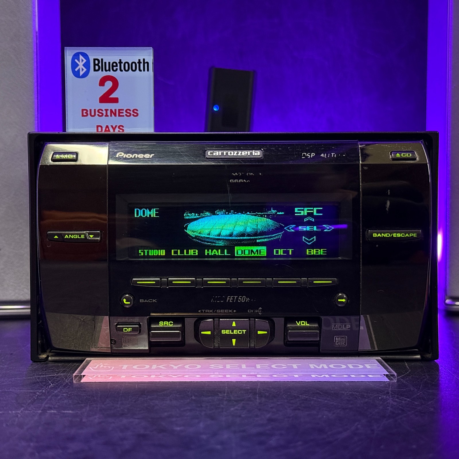 Pioneer Carrozzeria FH-P666MD 2DIN Car Audio CD MD Player Added Bluetooth Stock