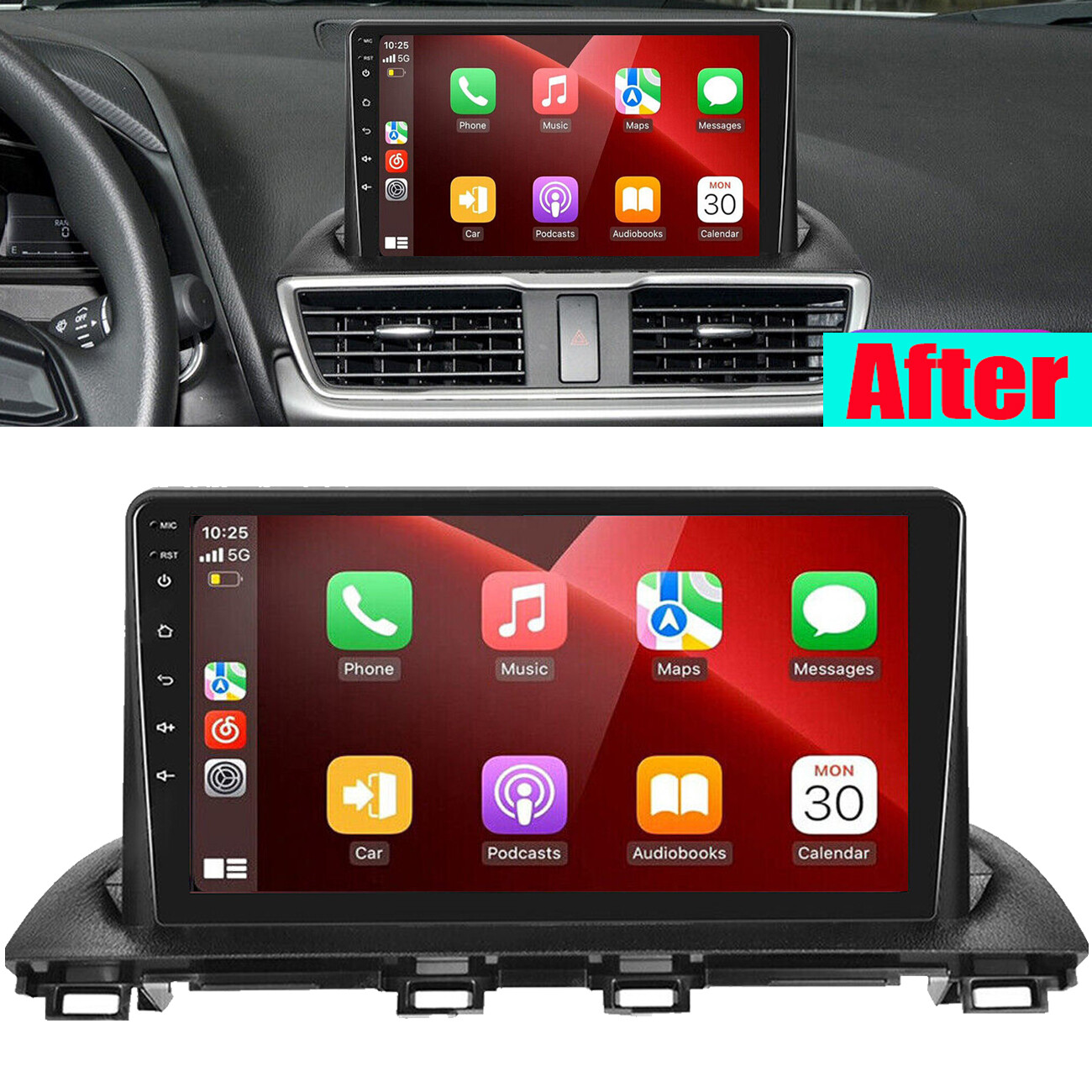 Apple Carplay For 2014-2018 Mazda 3 GPS Navigation Android 12.0 Car Stereo Radio