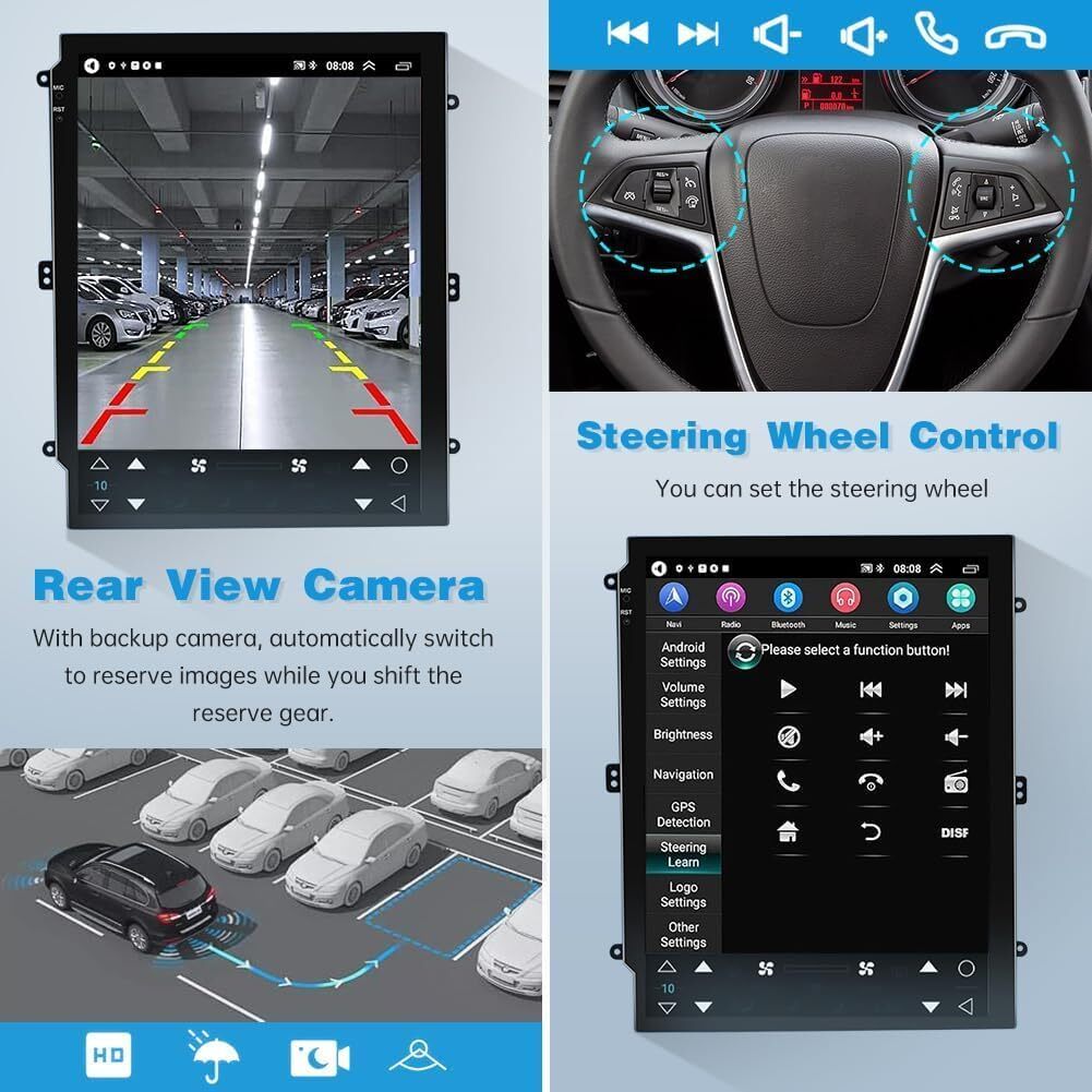 Android 13 Carplay Car Stereo Radio GPS NAVI BT For Cadillac Escalade 2007-2014