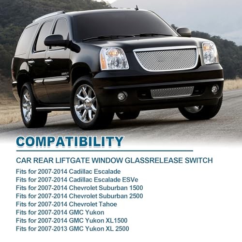 Car Trunk Lifting Glass Switch Compatible with Chevy Tahoe Suburban 1500 2500