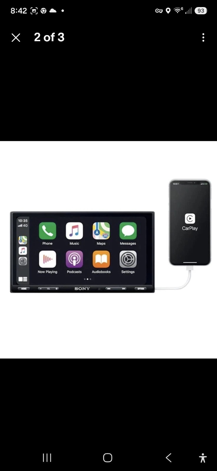 Sony XAV-AX150 6.95″ Apple CarPlay Android Auto Bluetooth Car Stereo w/ Harness