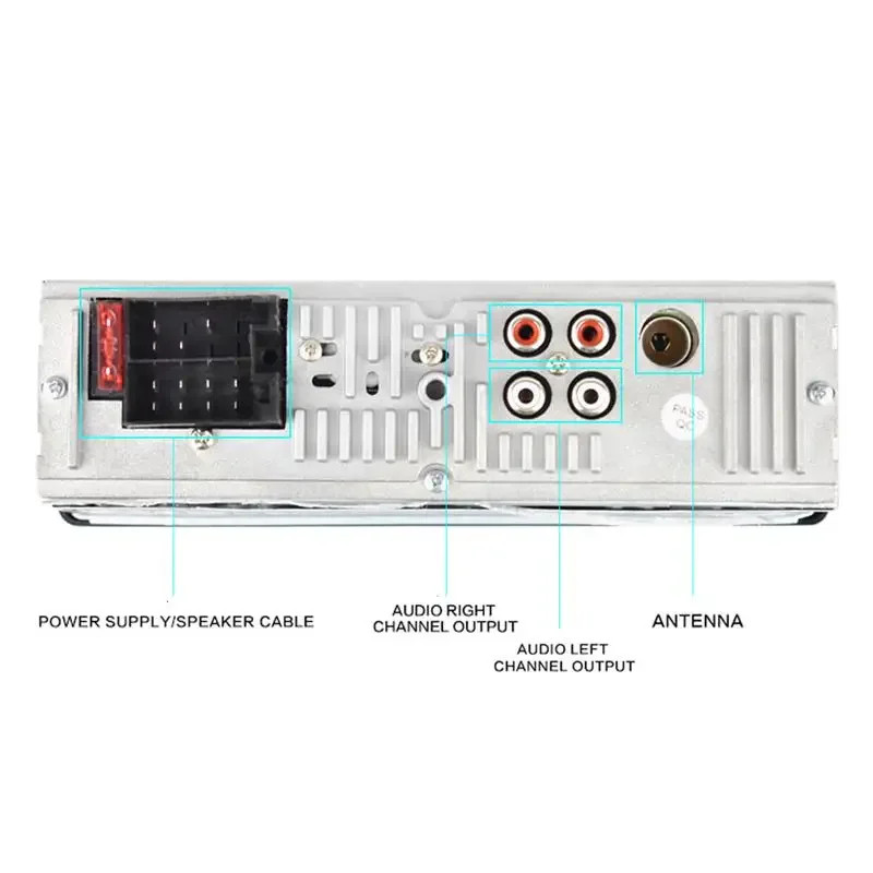 Car Radio Bluetooth Stereo MP3 Player 2USB/TF/FM/AUX Head Unit CD Single 1 DIN