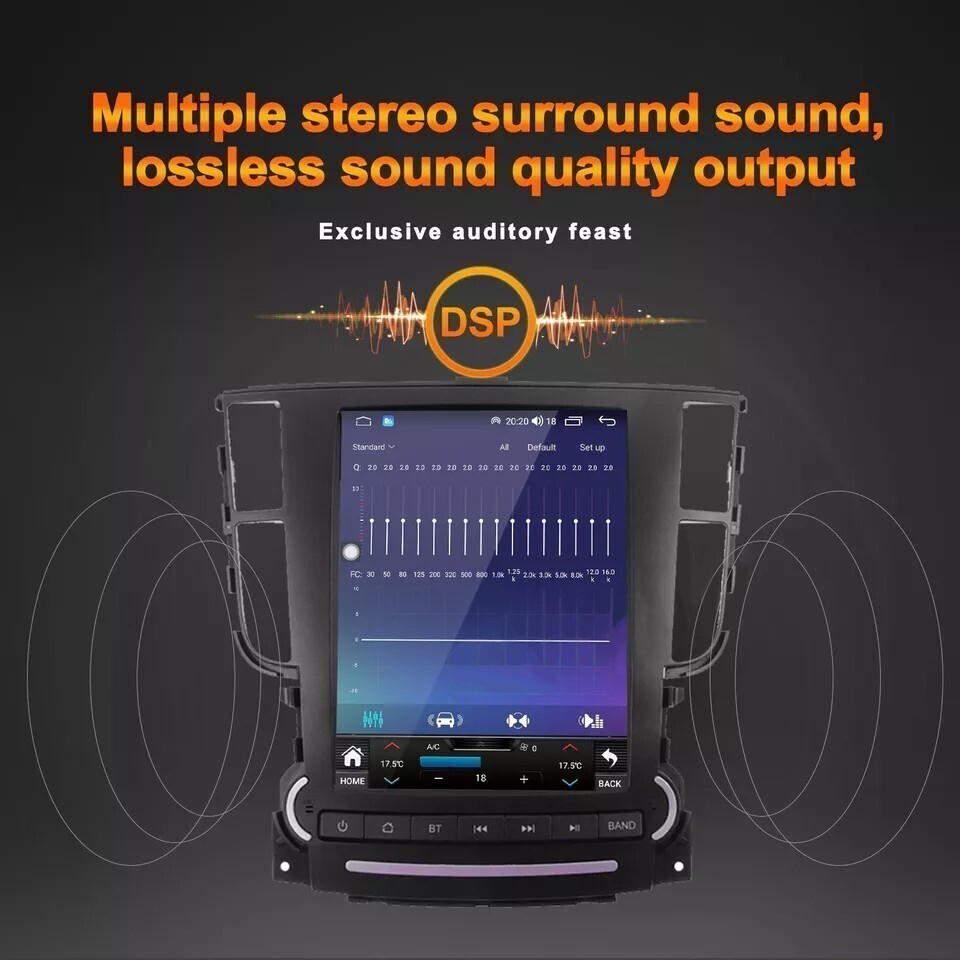 10.4″Android Car GPS Radio Stereo Apple CarPlay 64G For Honda Acura TL 2004-2008
