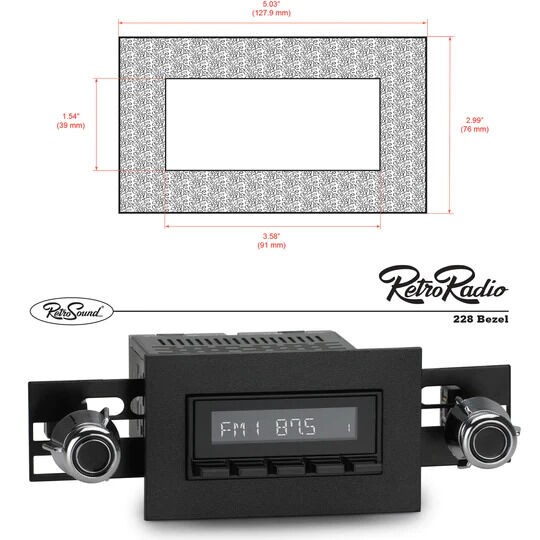 RetroRadio for 1980-86 Ford Bronco/Ford F-Series Truck LAB-M1-228-07-77