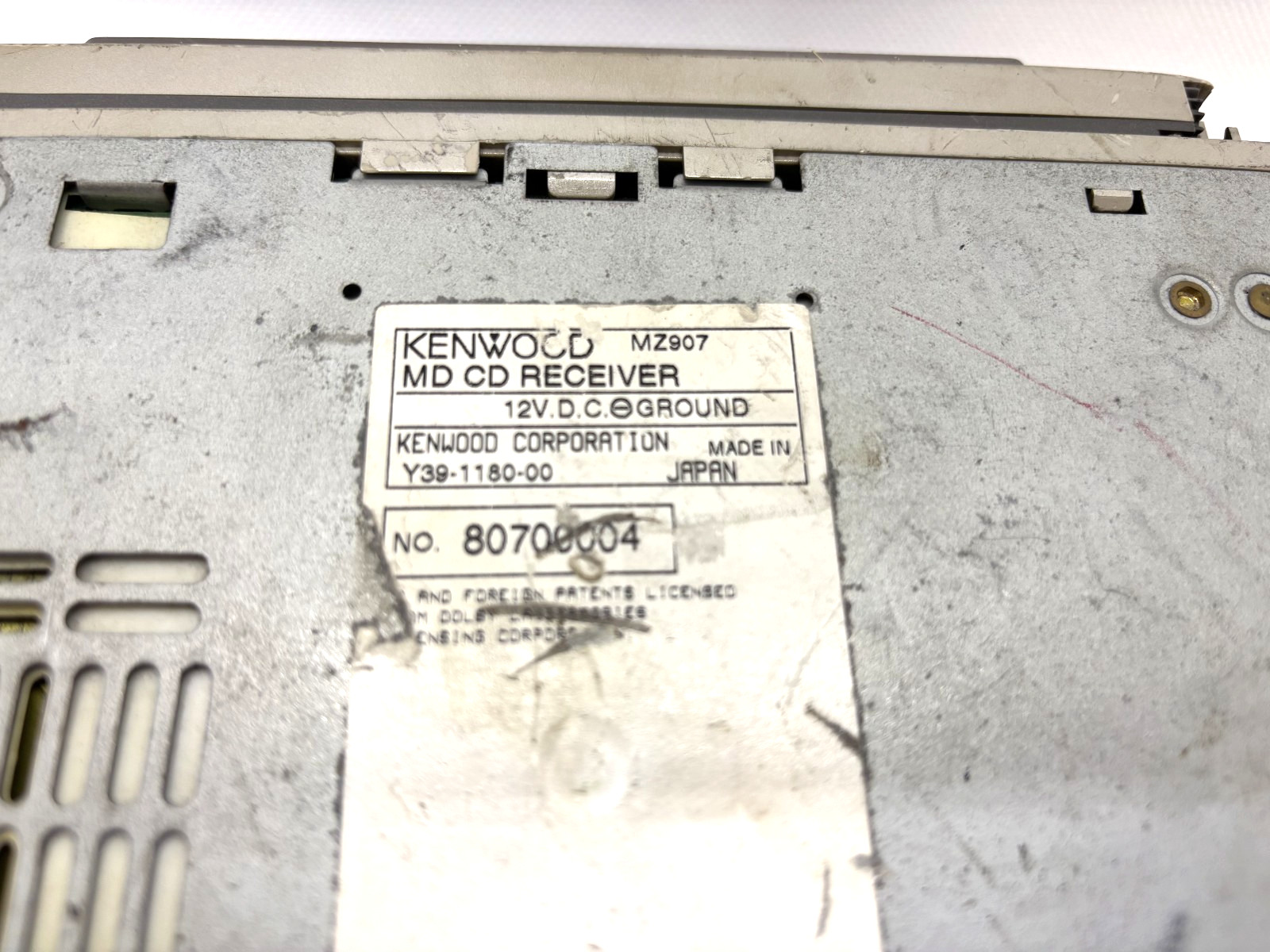 JDM KENWOOD MZ907 CD MD Player with Power Harness Dual Display Working USED Rare