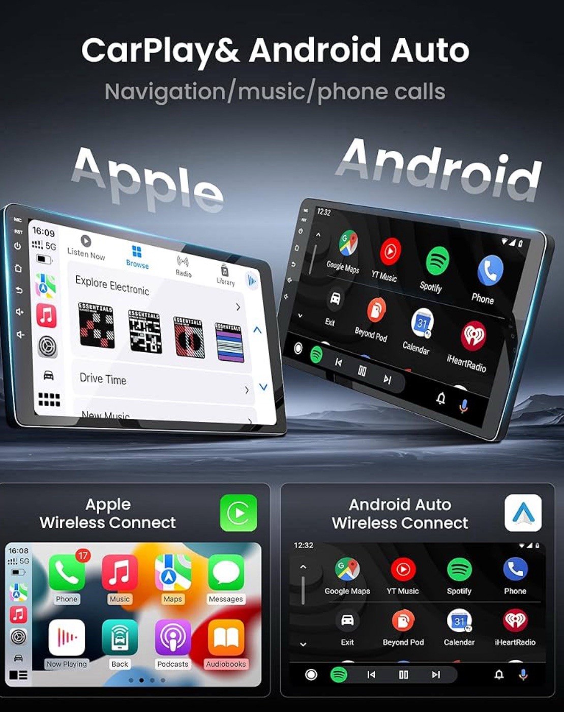 For Jeep Wrangler 3 JK 2007-2017 10.1″ Android 13.0 Car Radio Stereo GPS CARPLAY