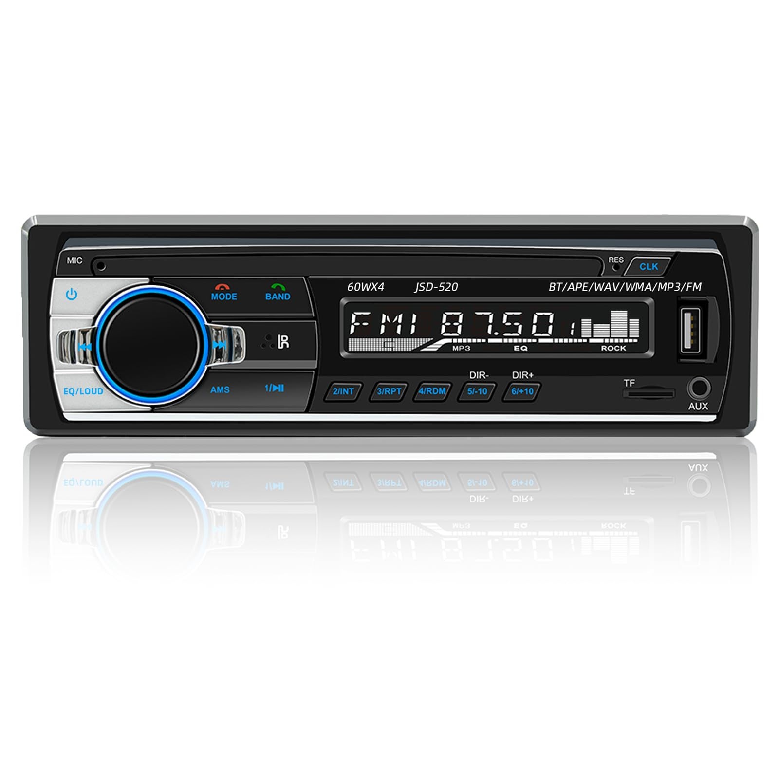 JSD-520 Car Stereo Audio Single Din Bluetooth Handsfree FM Radio Receiver USB…