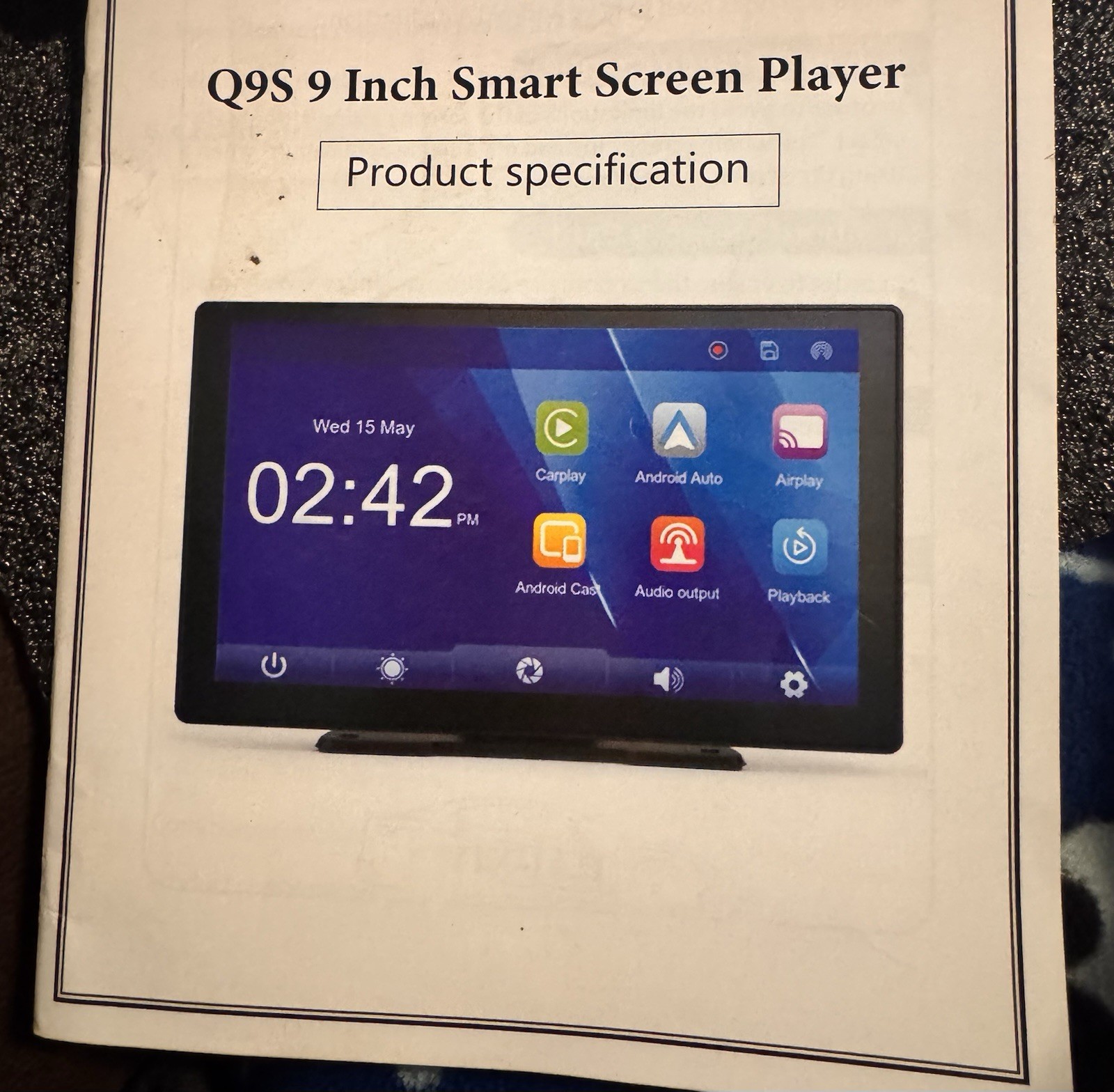 Q9S Wireless Smartscreen Stereo – CarPlay and Android Auto