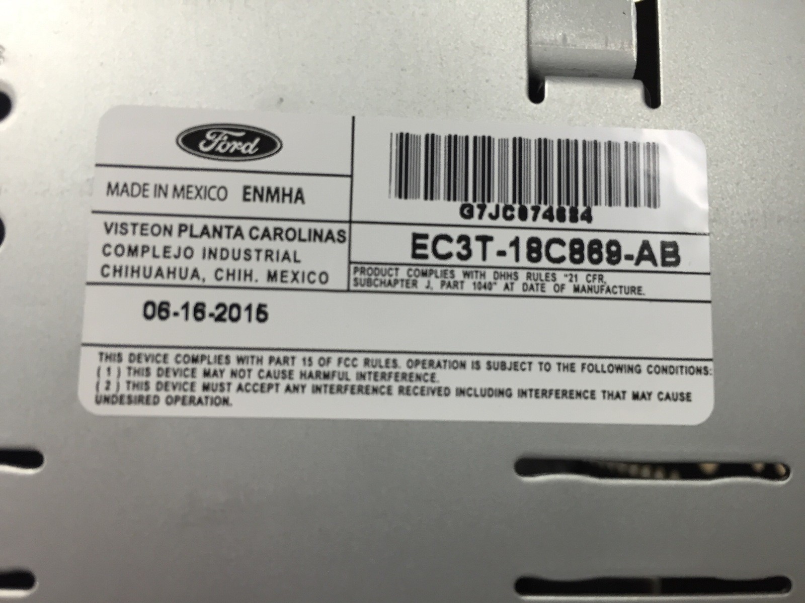 14-15-16 Ford F250/F350 SuperDuty Super Duty Truck OEM AM/FM MP3 CD PLAYER RADIO
