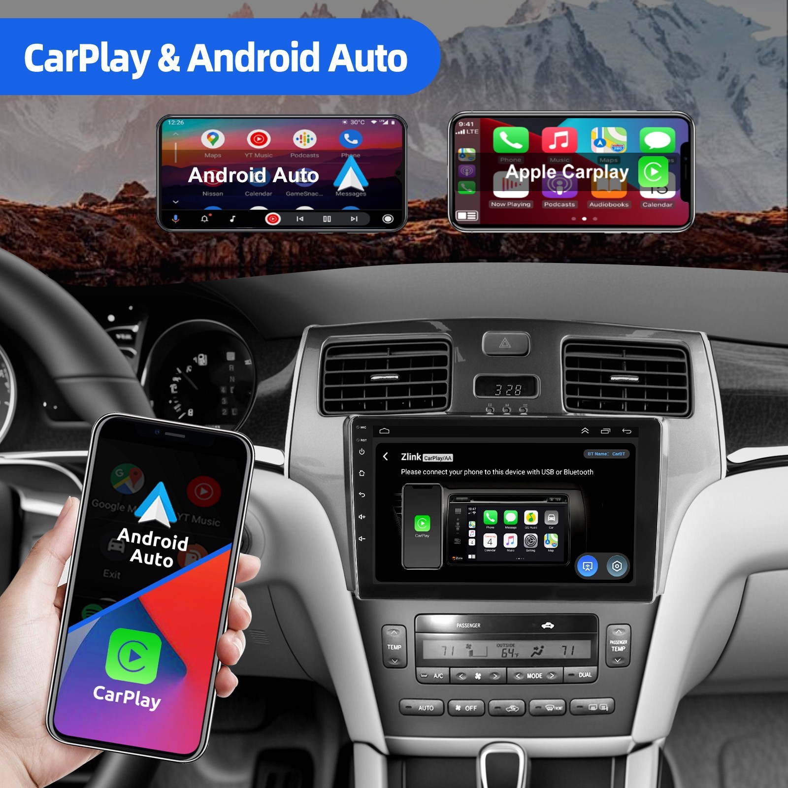 64G Carplay For Lexus ES300 ES330 XV30 2002-2006 GPS Navi Car Stereo Radio wifi