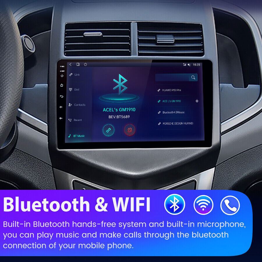 Android 12 Car Stereo Radio GPS NAVI For 2012-2016 Chevrolet Sonic Aveo + Camera
