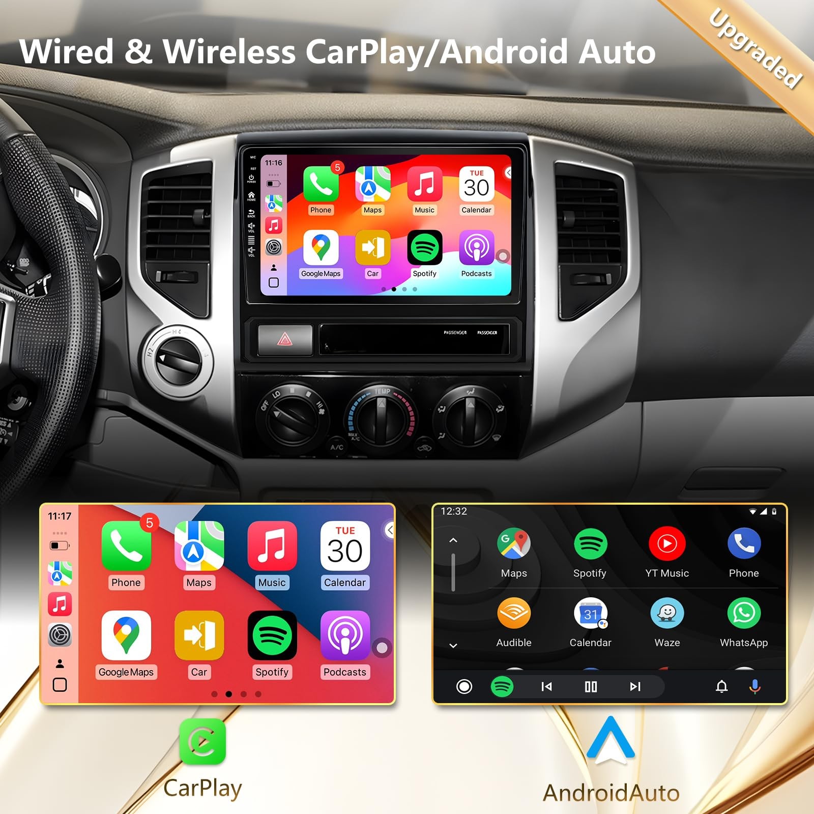 Sailingtravel Car Radio Stereo For Toyota Tacoma 2005-2015 Android 13/Ips Touch