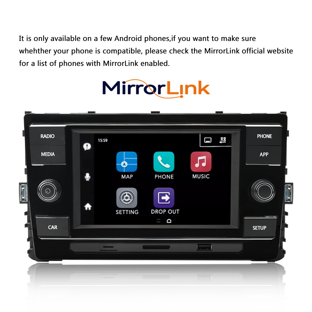 6.5″ Touch Screen Carplay Android Auto MirrorLink Radio Stereo MQB 5GD035280C