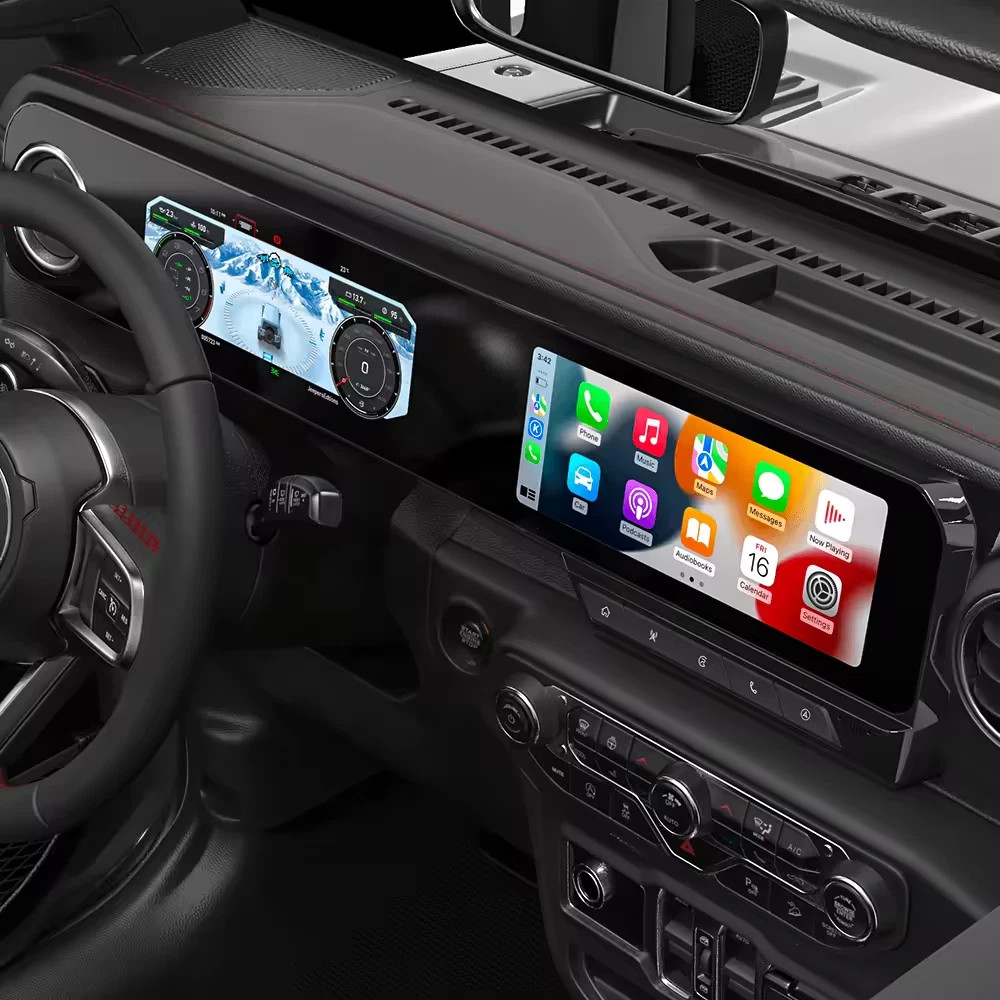 Dual Screen Car Radio for Jeep Wrangler JL Gladiator 2018-2022 Stereo Upgrade