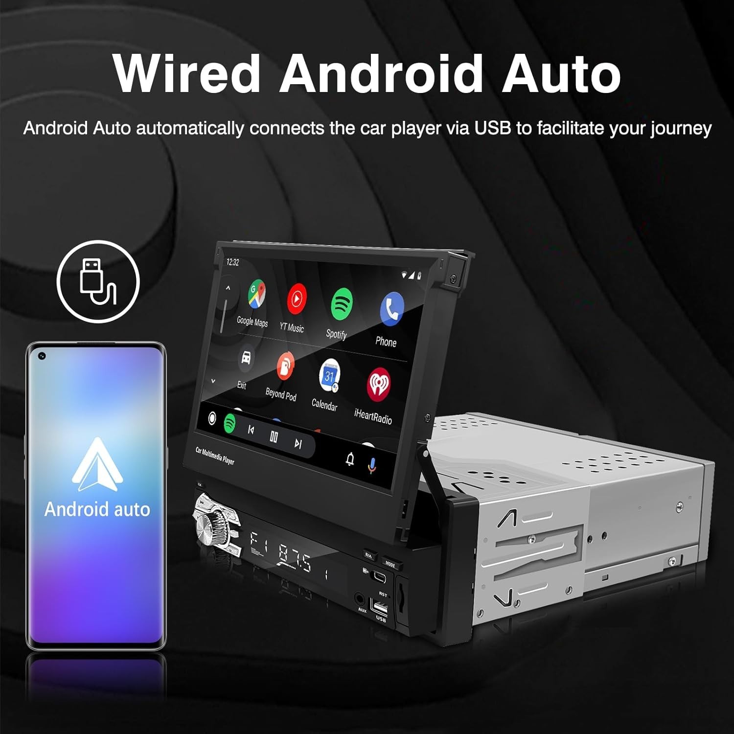 Car Stereo Touchscreen Bluetooth Backup Camera FM Radio Android Auto CarPlay …