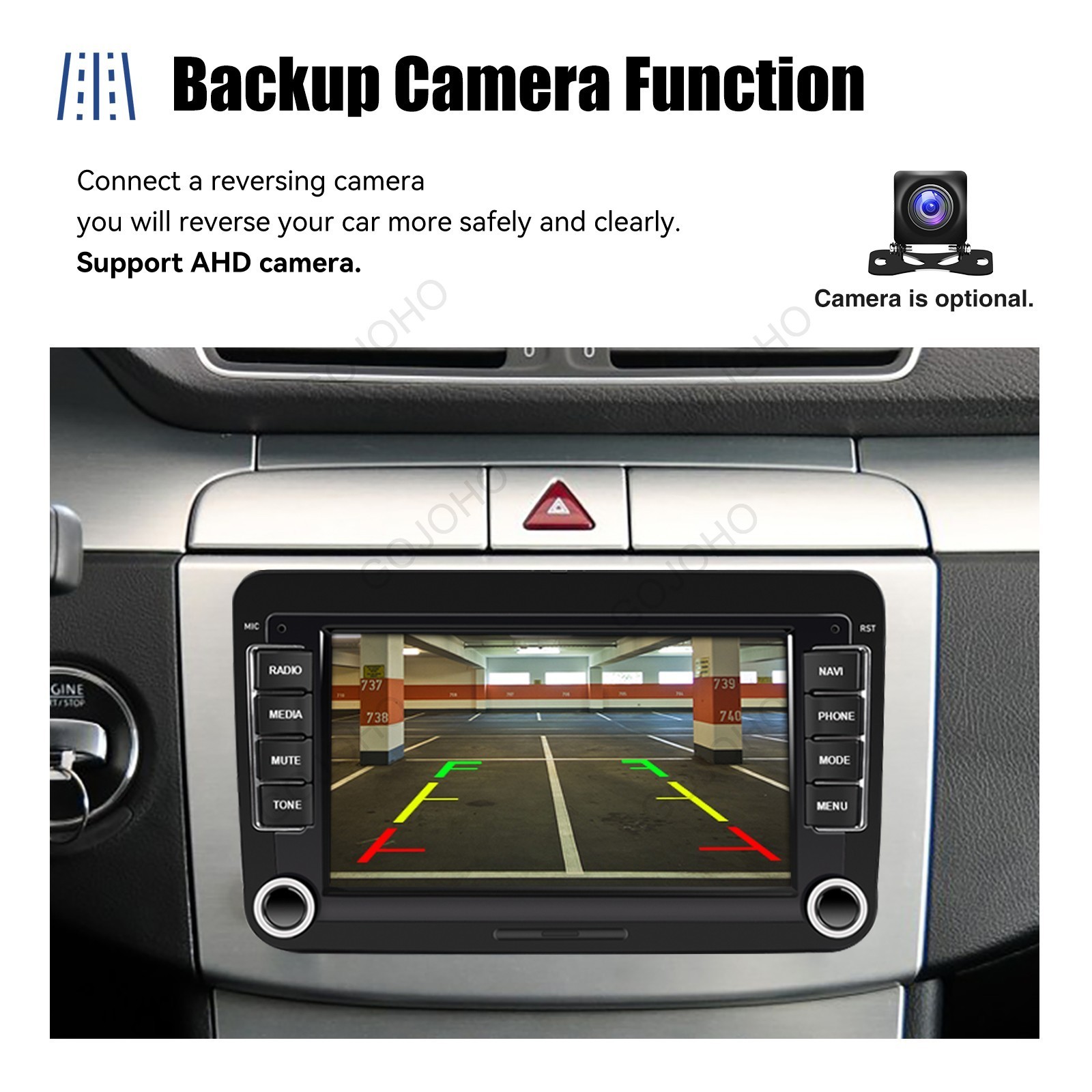 4+64G 7″ Android 14 Car Stereo Radio GPS Carplay For VW Golf MK5 MK6 Caddy Jetta