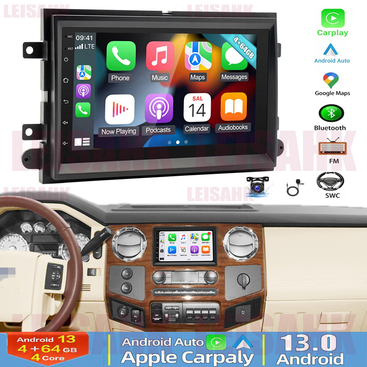 7″ CarPlay Car Stereo Headunit Screen Radio For Ford F-250 F-350 F450 Super Duty