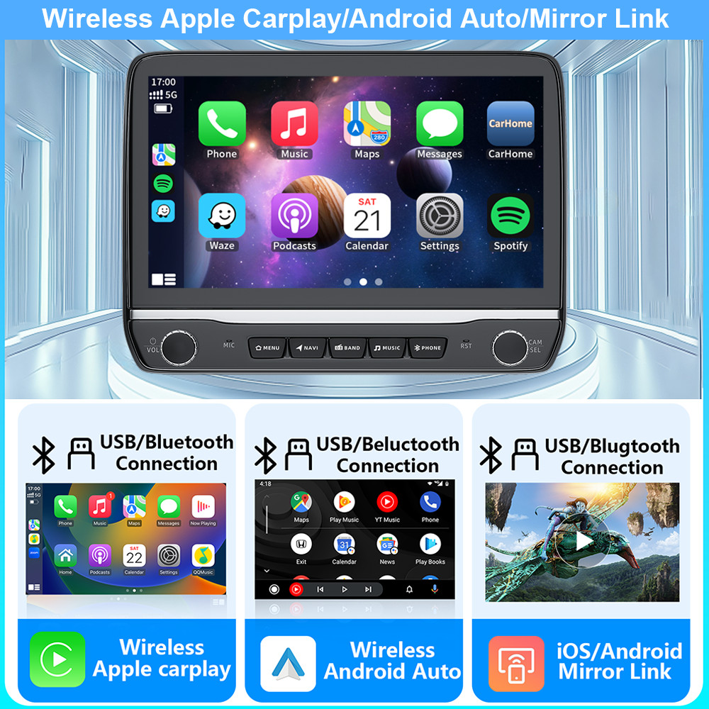 Car GPS Carplay Stereo Radio For 2014-2018 Chevrolet Silverado GMC Sierra Truck