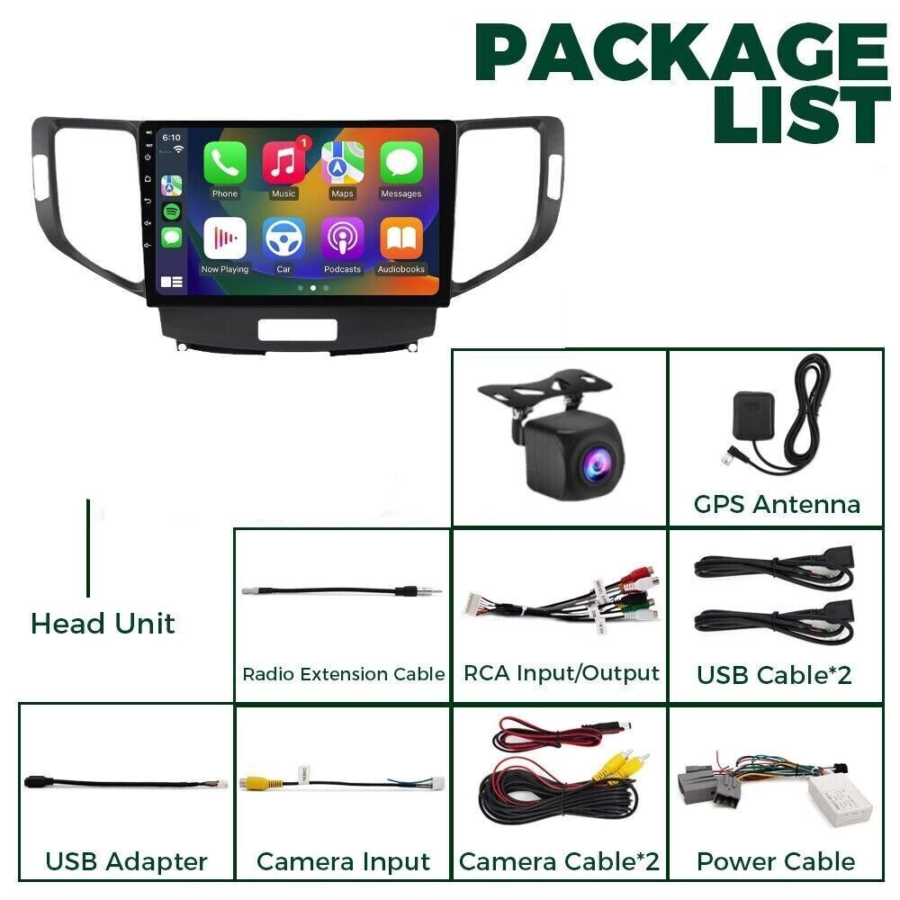 9″ 64GB Android 13 Car Stereo Radio GPS NAVI AHD Carplay For Acura TSX 2009-2014