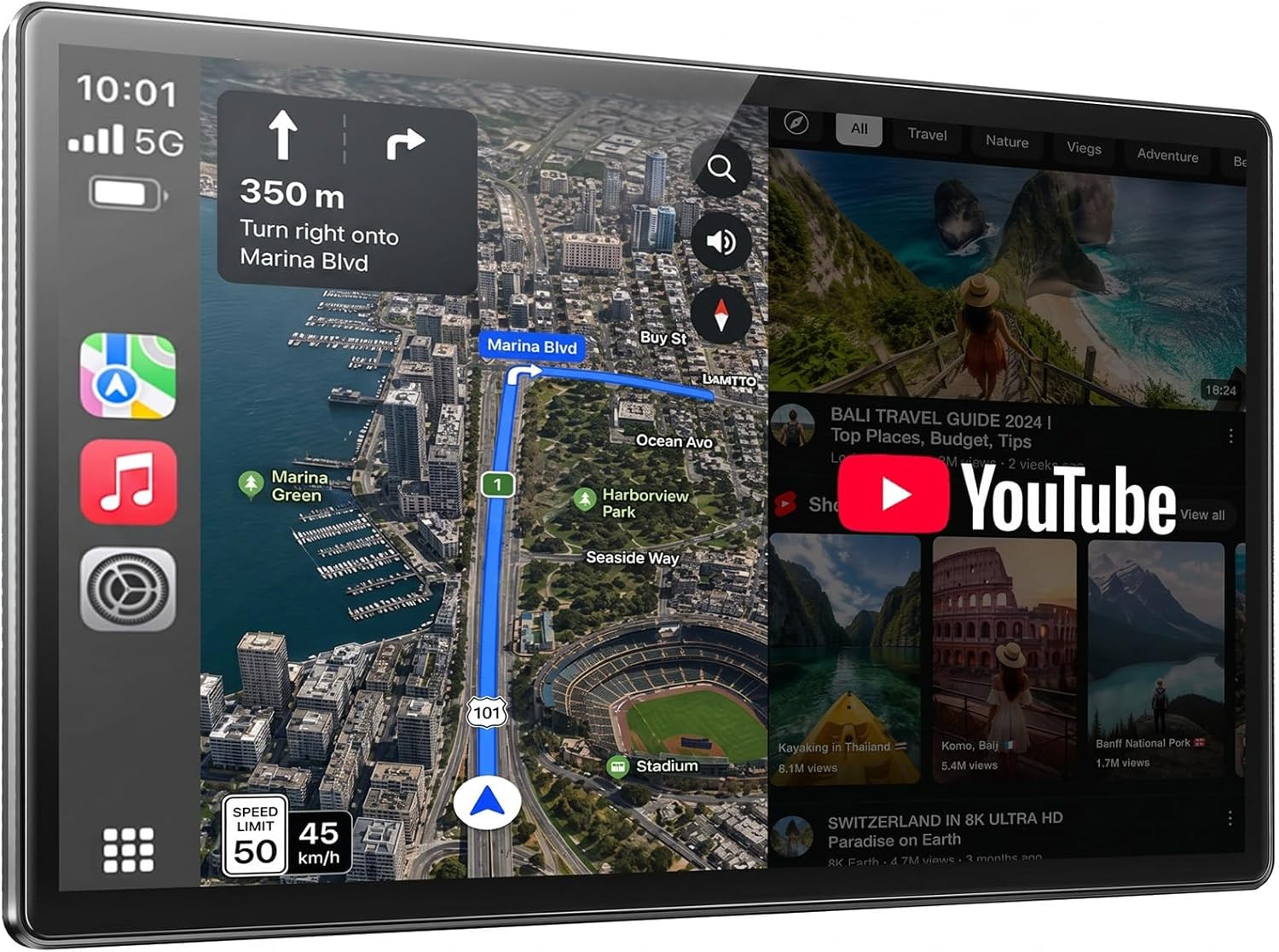 Extra Large 11 Inch Carplay Screen for Car, Built-In Youtube/Tiktok Entertainmen