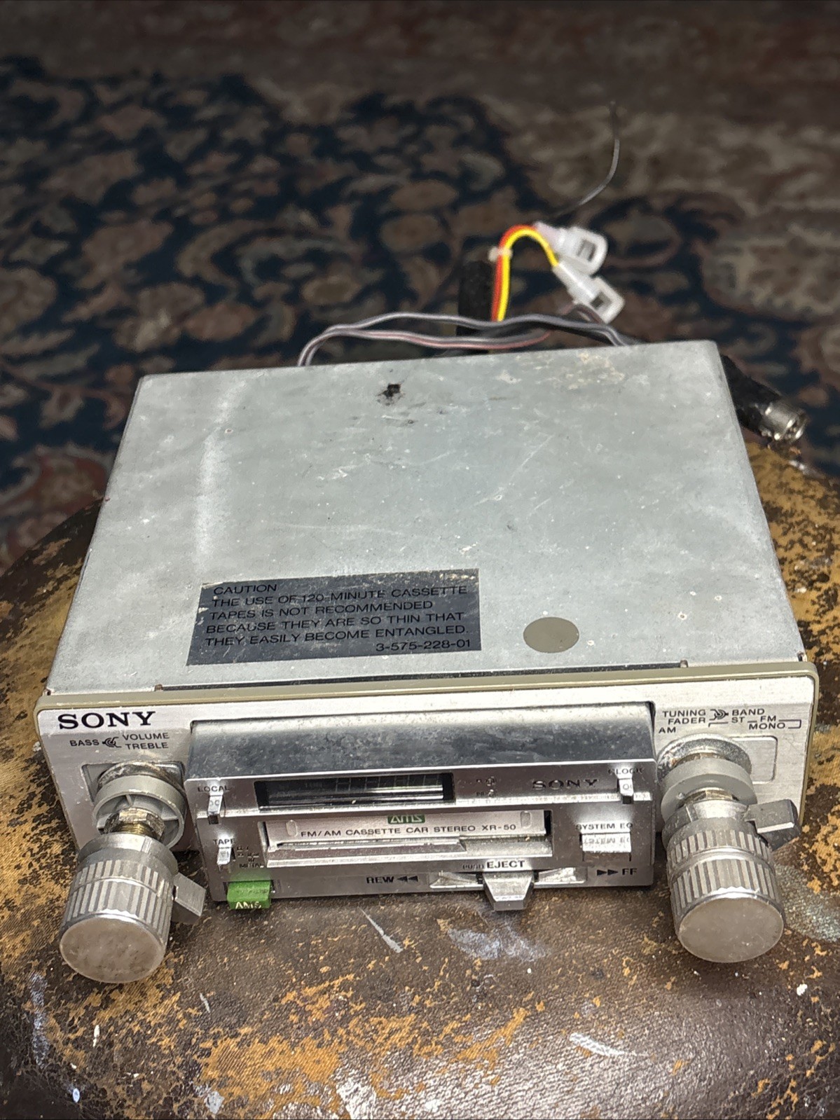 Sony XR-50 Radio FM/AM Cassette Car Stereo (Untested) Old School Two Knob Muscle