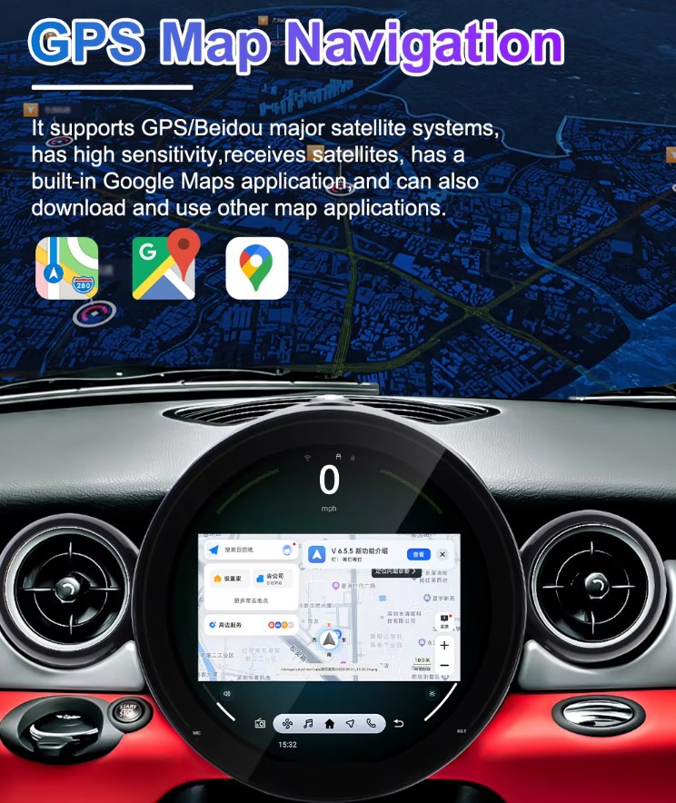 11.7″ Android Car Radio Stereo Carplay GPS For BMW Mini Cooper 2007-2016 R60 R56