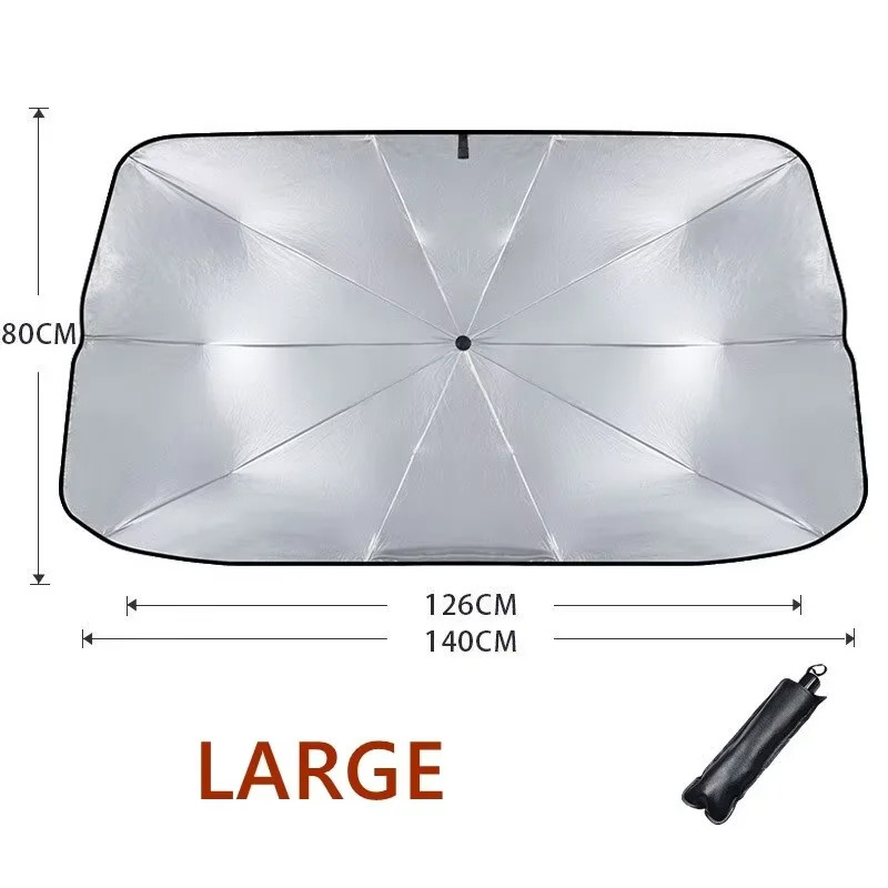 Car Sunshade Car Sunshade Retractable Sunscreen Heat Insulation Front Windshield
