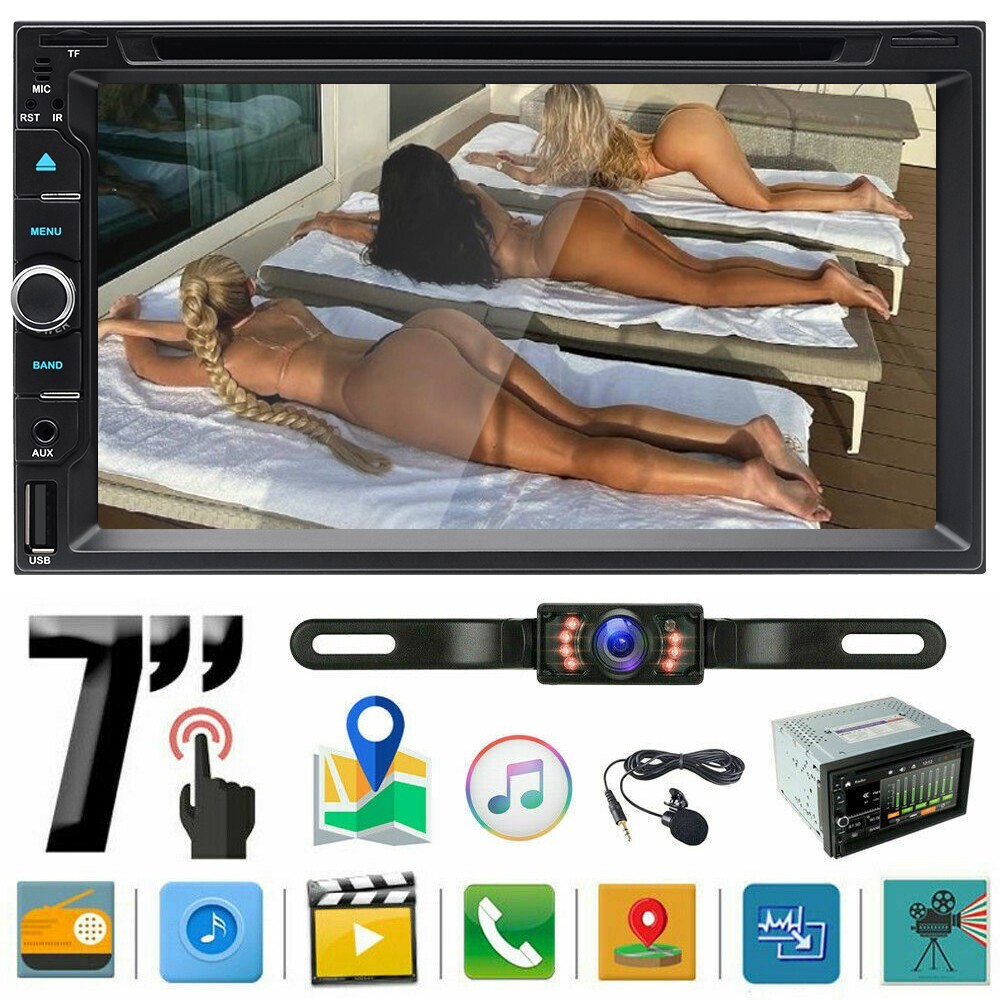 7″ Double Din Car Stereo GPS FM Radio CD DVD Player Bluetooth with Backup Camera