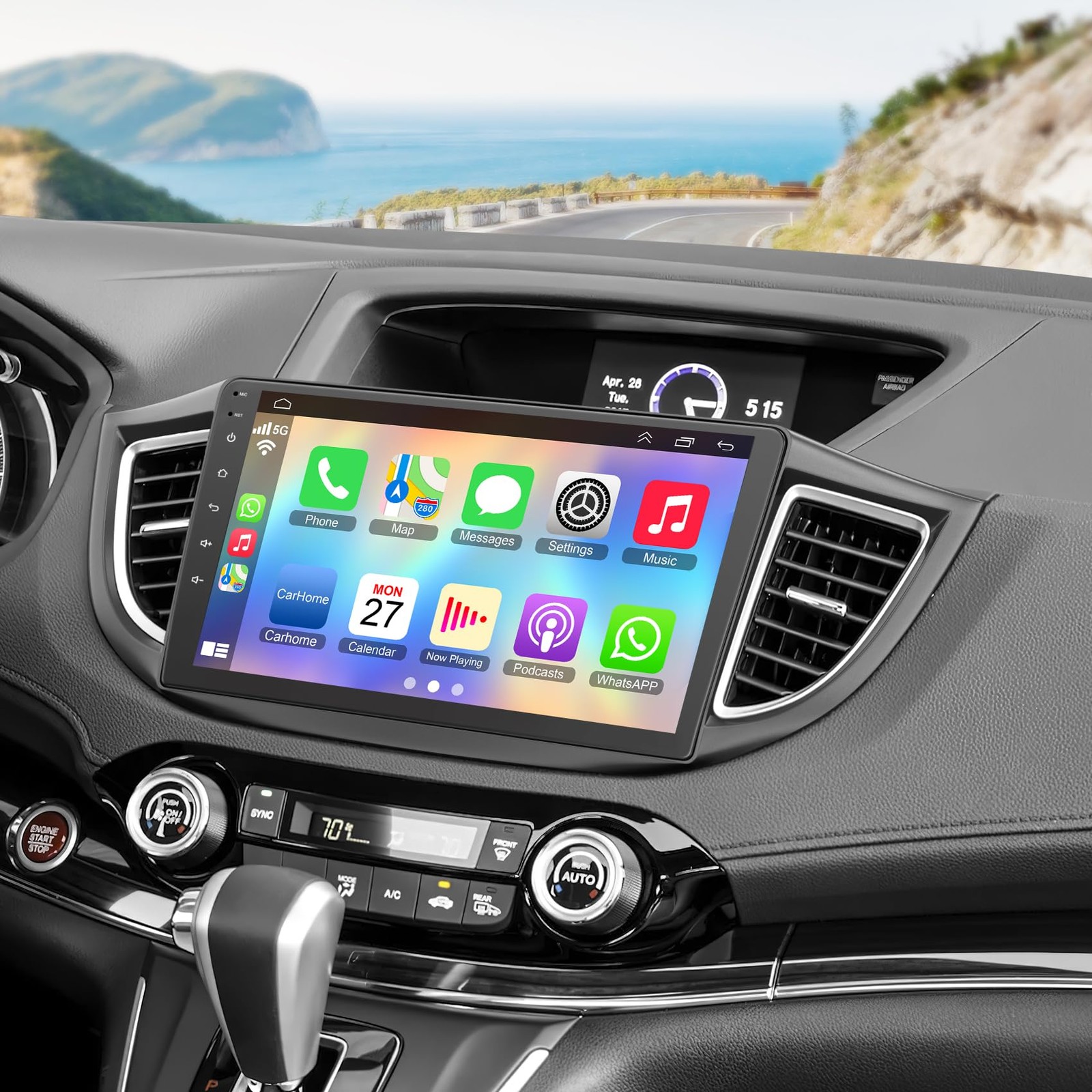 4GB+64GB Car Radio for Honda CRV 2012 2013 2014 2015 2016, 10 Inch IPS Touch …