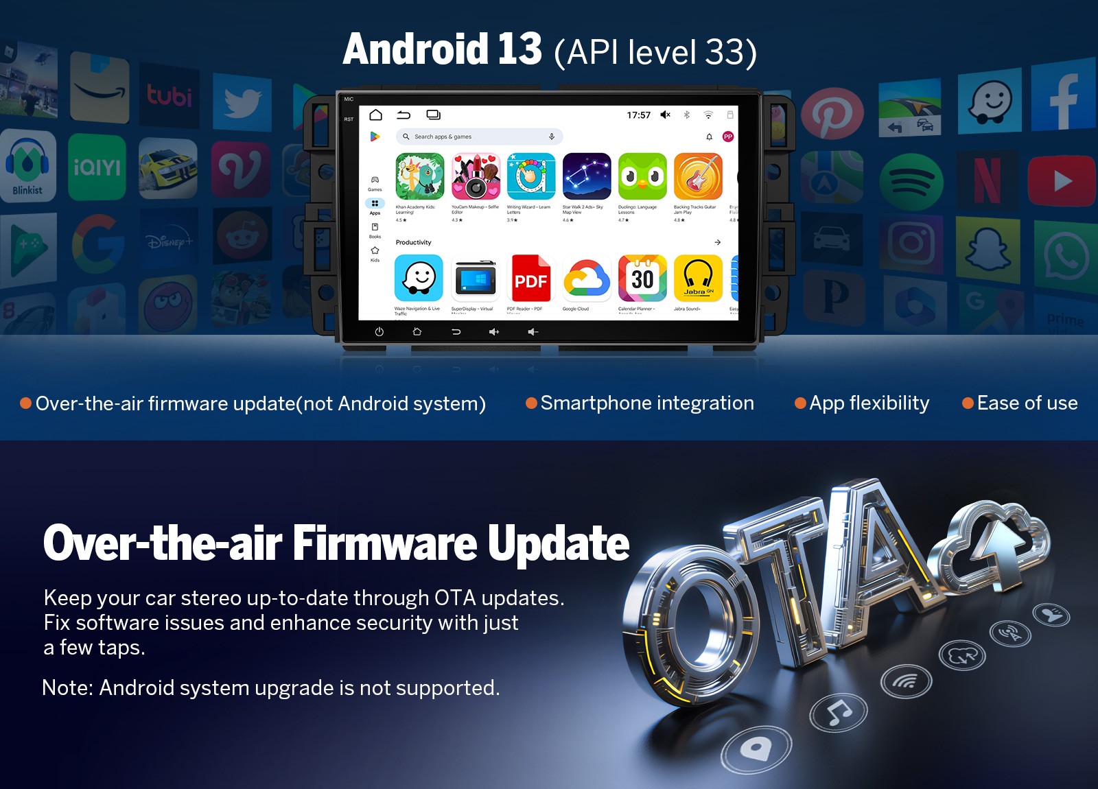 Android 13 6+64 Car Stereo Radio GPS Navi CarPlay For Chevy Silverado GMC Sierra