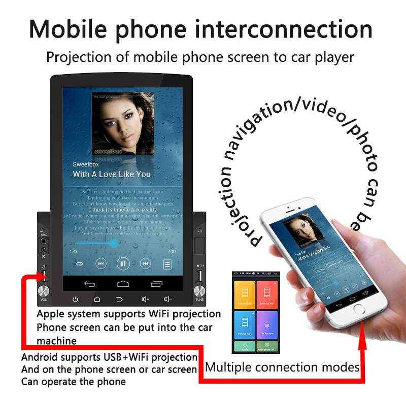 2 Din Bluetooth 10.1″ GPS Navi Android 10 Car Stereo Radio WiFi MP5 Touch Screen