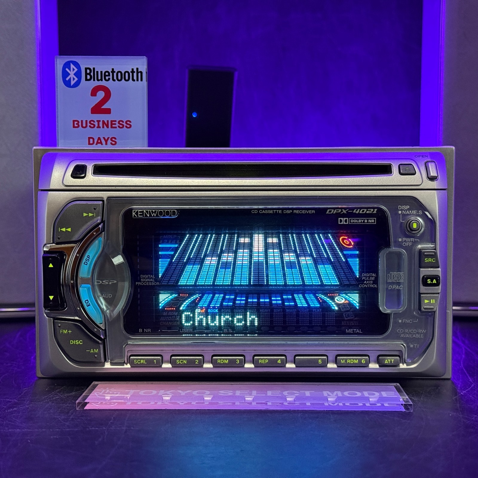 Kenwood DPX-4021 2DIN Car Audio CD Cassette Bluetooth Player JDM Tested In Stock