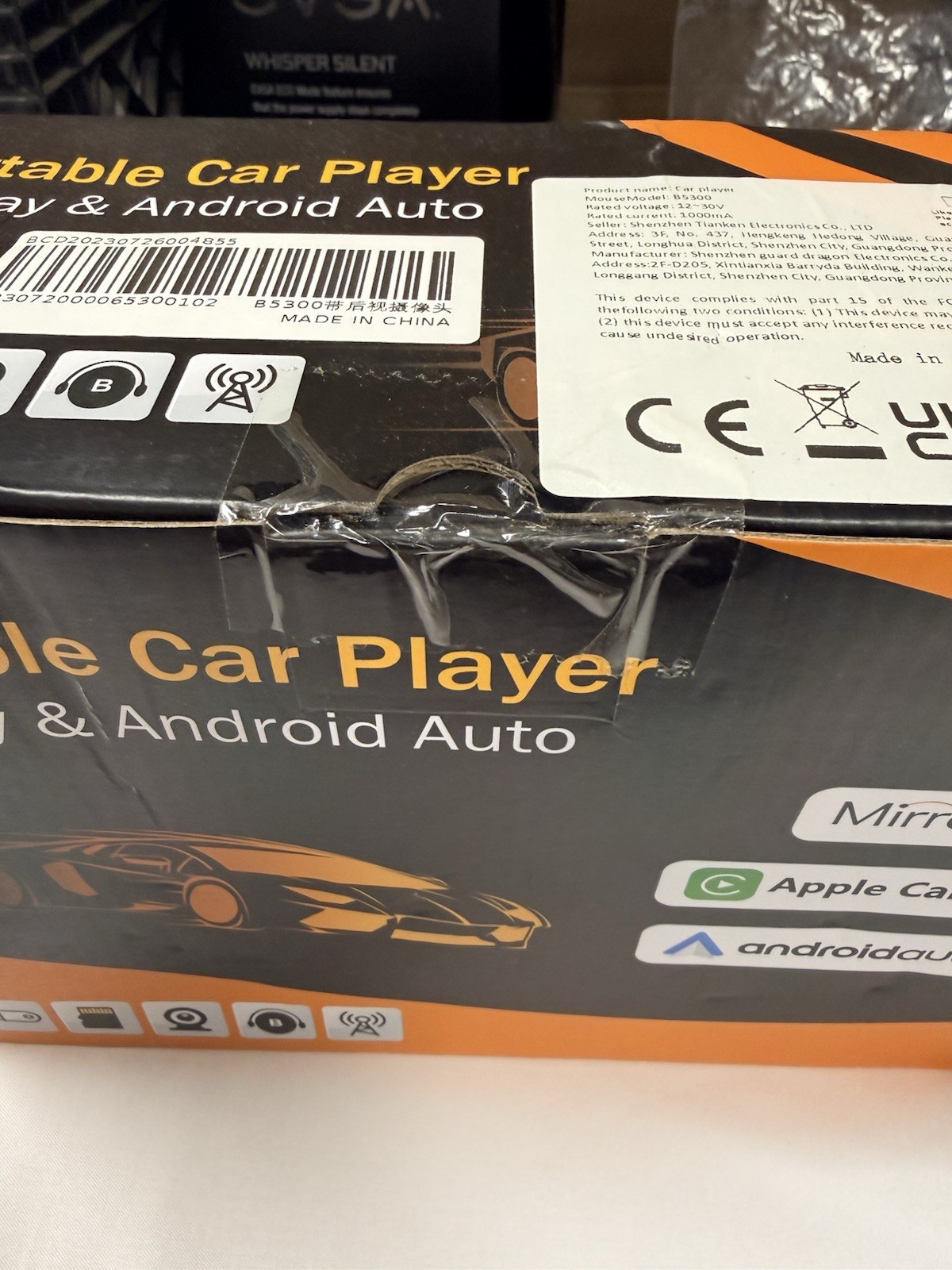 7-in Portable Car Player Wired+Wifi. Touch Screen. Android Or Apple Bluetooth.