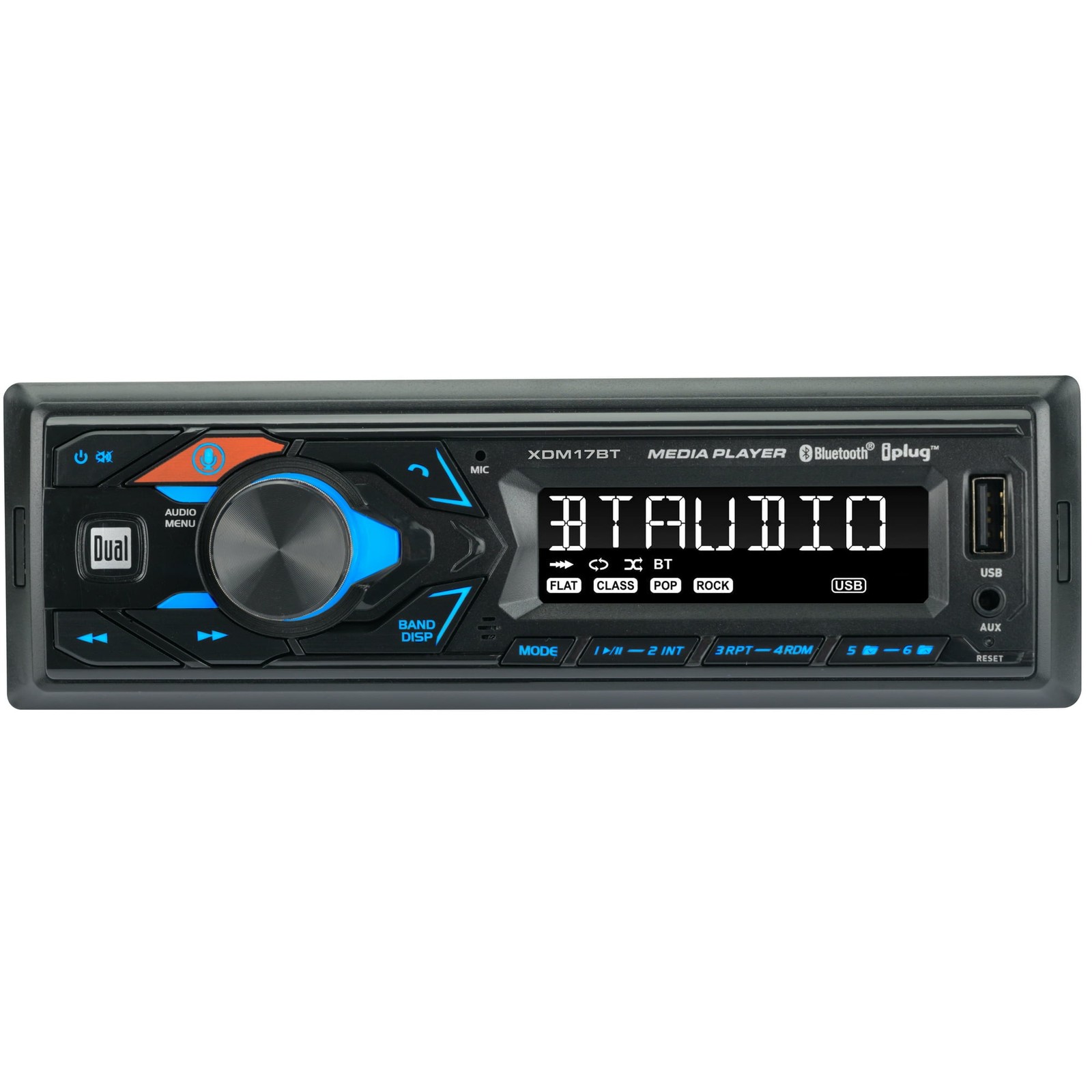 Electronics XD172SPK2 Single DIN Car Stereo with Bluetooth and Speaker Pair, New
