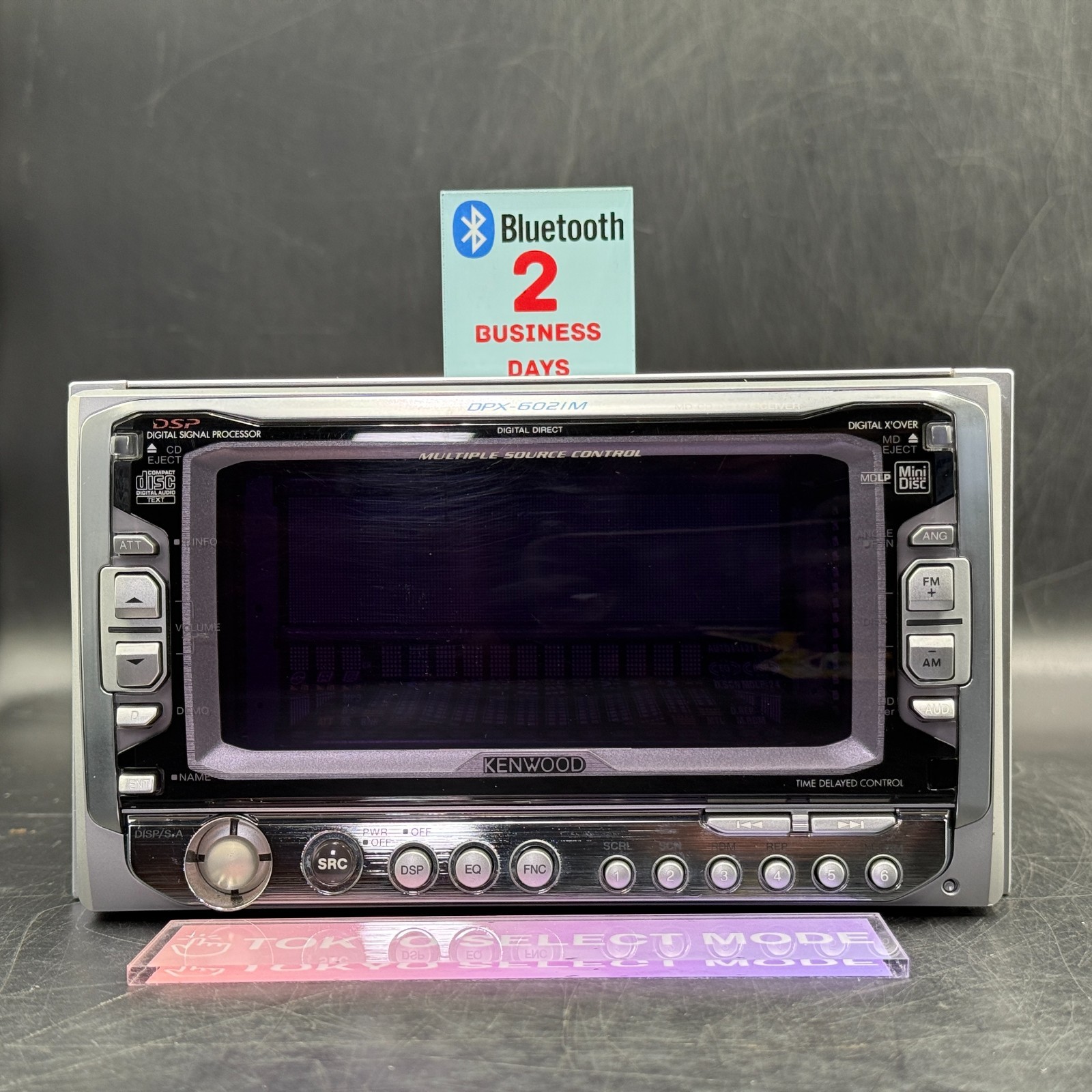 Kenwood DPX-6021M 2DIN Car Audio CD MD Player Added Bluetooth Dolphin Display