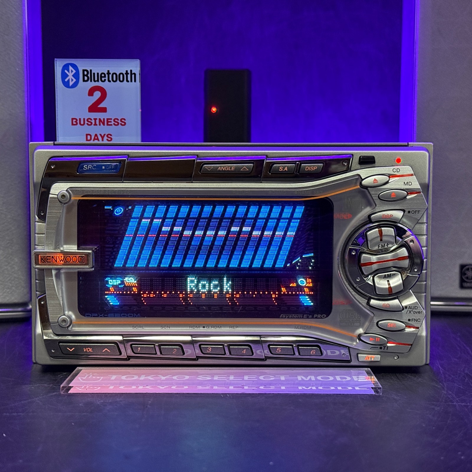 Kenwood DPX-6200M 2DIN CD MD Car Audio Added Bluetooth JDM DSP Tested In Stock