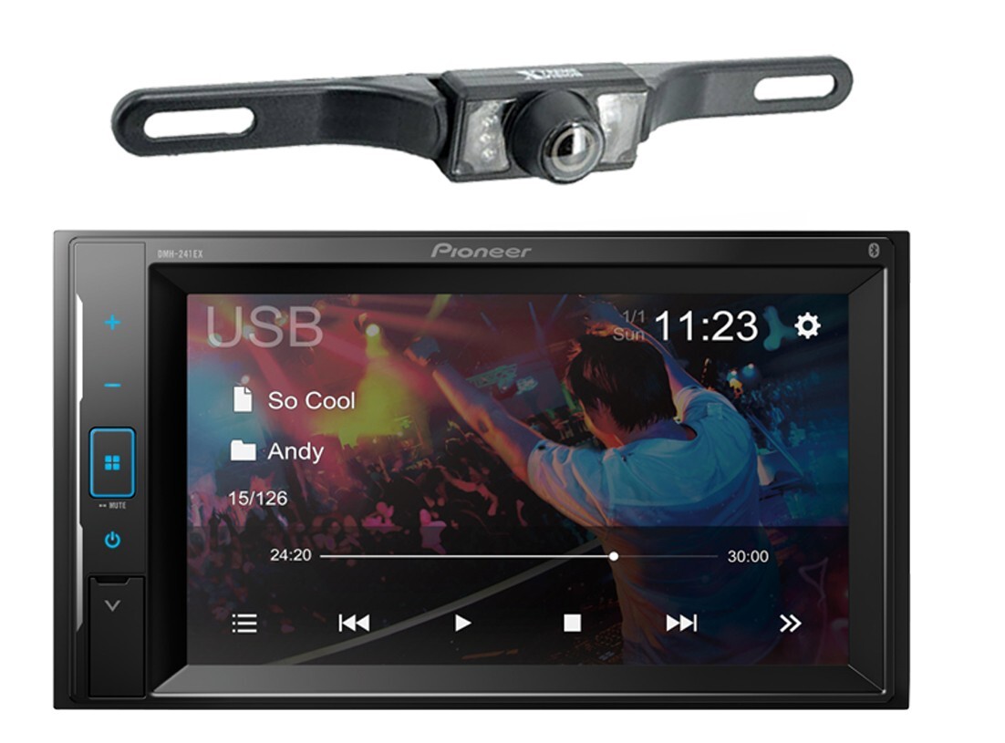 Pioneer DMH-241EX 6.2″ Touch Digital Media Receiver + XV-95BK Rear View Camera