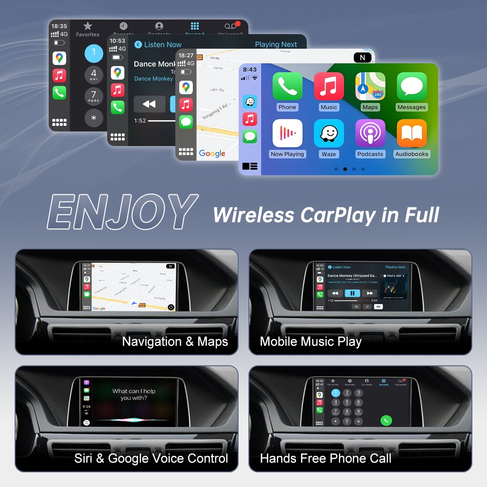 Wireless Carplay Android Auto Retrofit Kit for E Class W212 E Coupe C207 2012-15