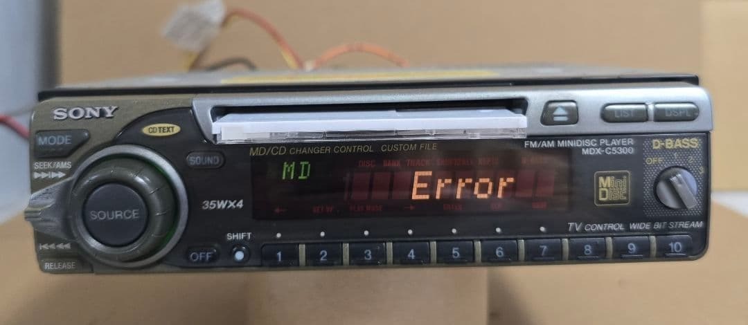 Junk Sony MDX-C5300 Car Audio MD Player 1DIN FM AM Tuner Head Unit 1999 Japan