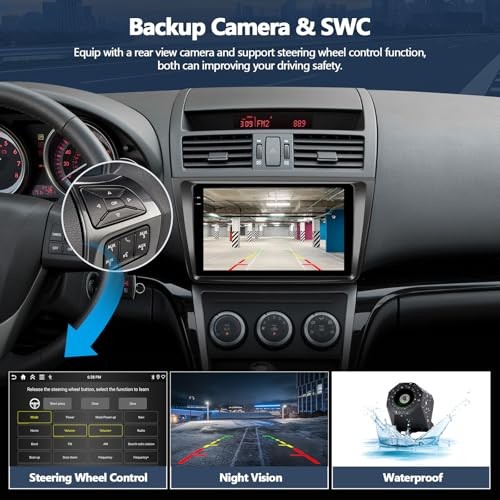 4G+64G Car Stereo Radio for Mazda 6 2008-2012 with Android 15 Wireless 4+64GB