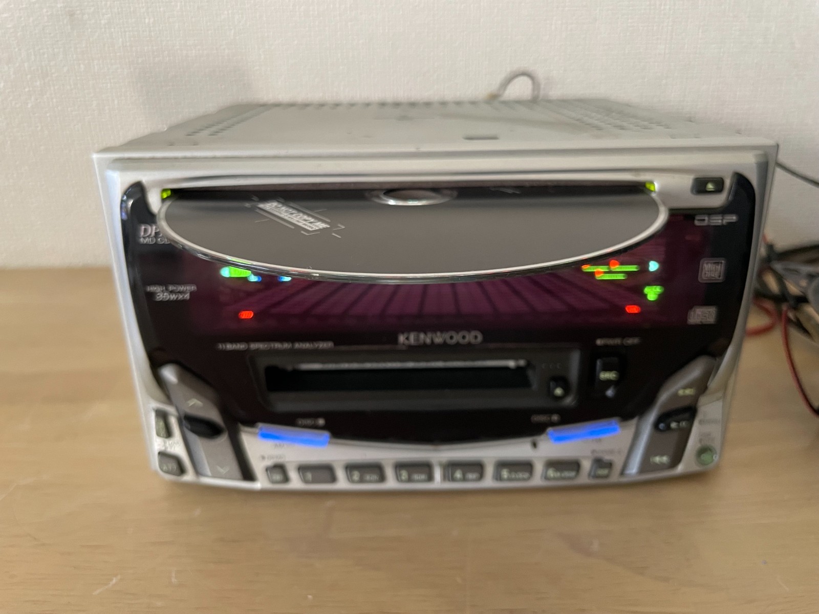 Kenwood DPX-6000MD 2DIN Car Audio CD MD Bluetooth Player Tested Working