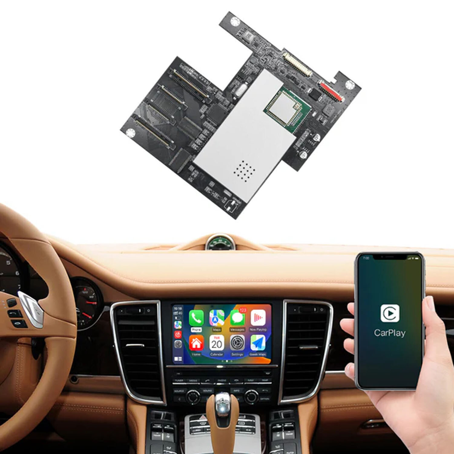 Wireless Carplay Android Auto for Porsche PCM3.1/4.0 Cayman 911 991 718 Module