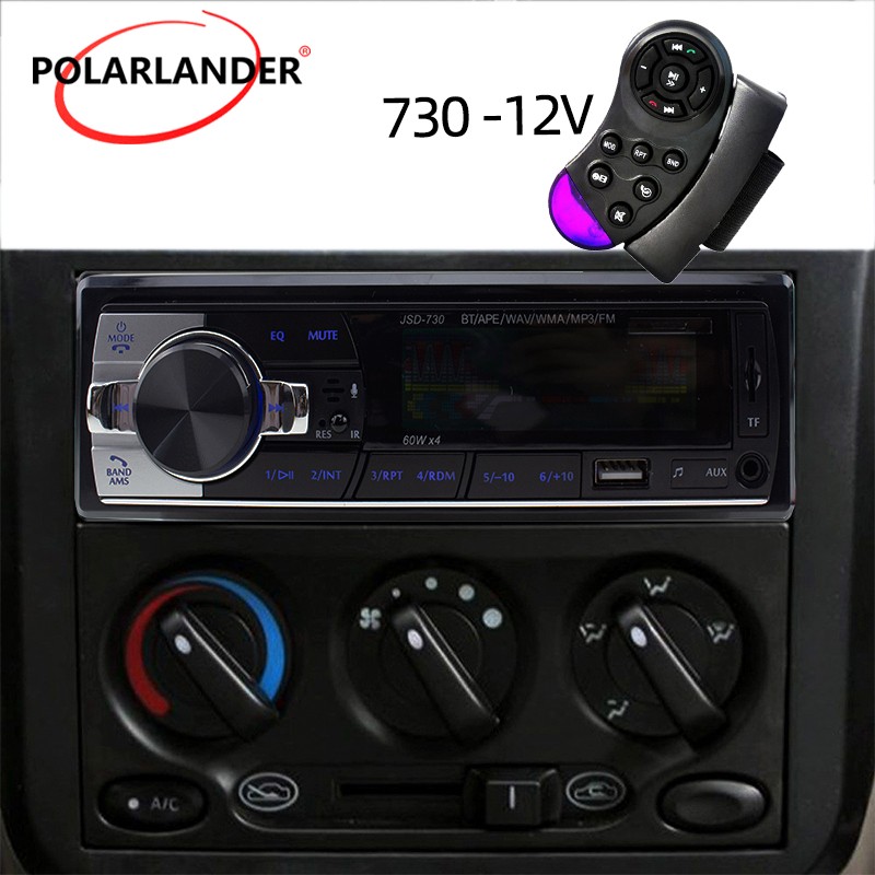 Single Din Bluetooth Car Radio Receiver FM MP3 USB SD AUX With Remote Control